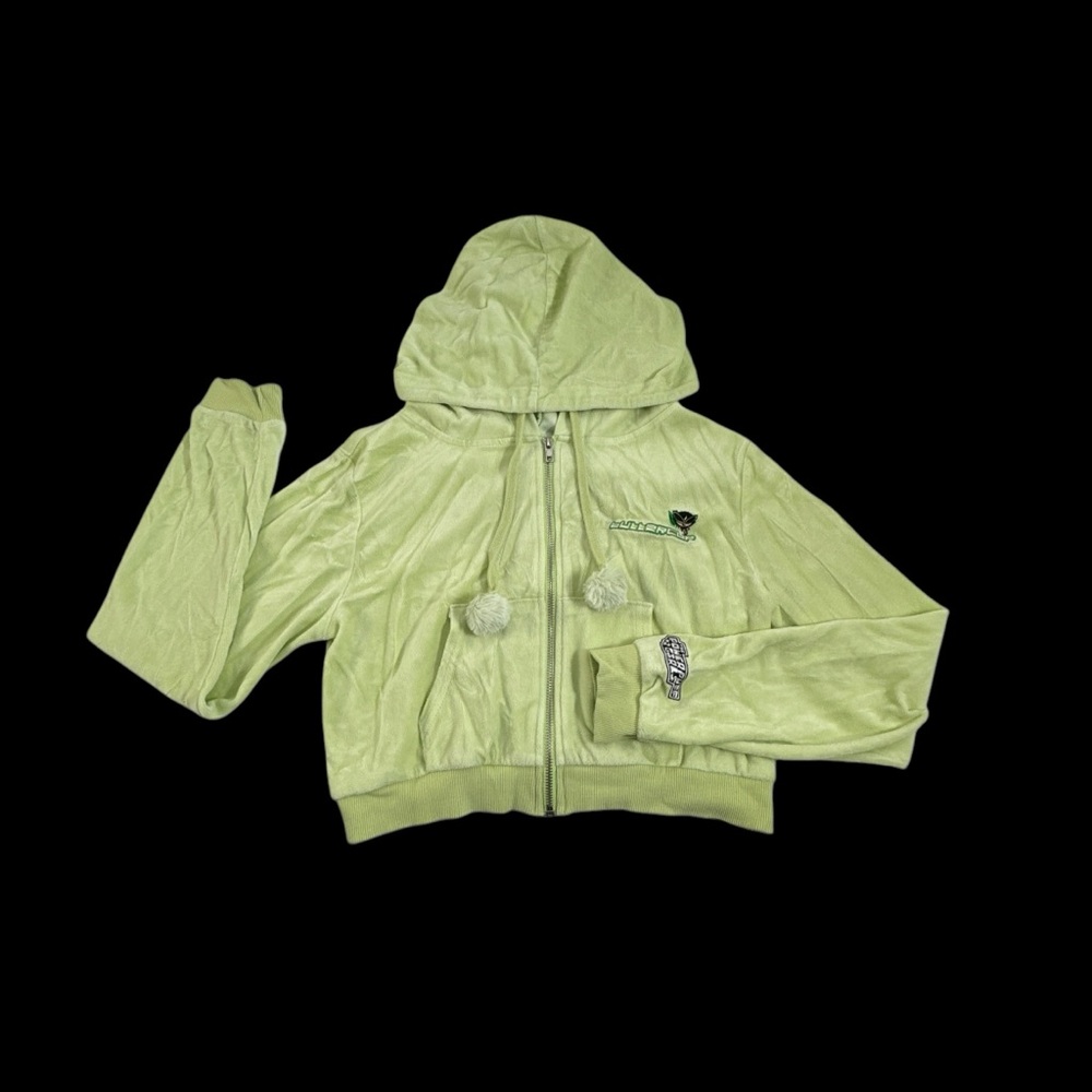 Dolls Kill x The Powerpuff Girls Size XL Sweatshirt Hoodie Velour Crop - Picture 3 of 9